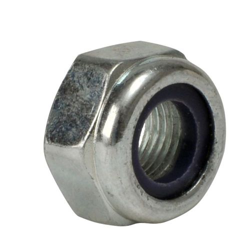 Porca Sextavada Trava Baixa Zincado Branco Din985 M12 x 1,25mm 100 Peças