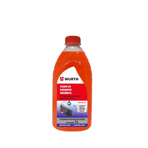 Fluido para Radiador Orgânico Laranja 1L Pronto para Uso Kit com 12 unidades
