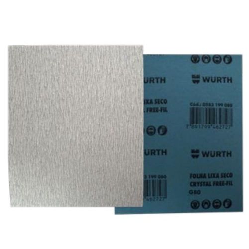 Folha Lixa Seco Crystal Free-Fil G800 Embalagem com 10 Unidades