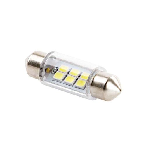 Lâmpada Automotiva C10W 24V SV 8.5 Torpedo 42mm Branca 1 Par