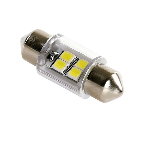 Lâmpada Automotiva C5W 12V SV 8.5 Torpedo 32mm Branca 1 Par