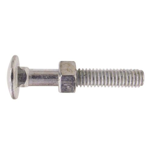 Parafuso Frances Zincado Rosca Total com Porca ANSI B18.5 1/4 x 2.1/4” Embalagem com 200 Unidades