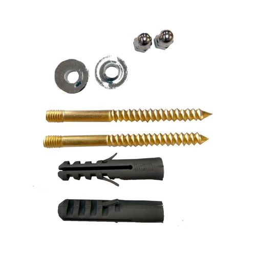 Kit Parafuso Sanitário em Latão 7/32” x 71mm Bucha 10mm Embalagem com 2 Unidades