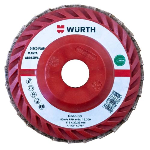 Disco Flap Manta Abrasiva 115mm G80 Embalagem com 5 Unidades