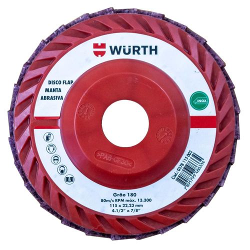 Disco Flap Manta Abrasiva 115mm G180 Embalagem com 5 Unidades