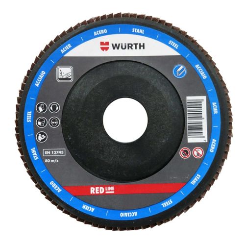 Disco Flap Red Line 178mm G60 Costado Fibra Embalagem com 5 Unidades