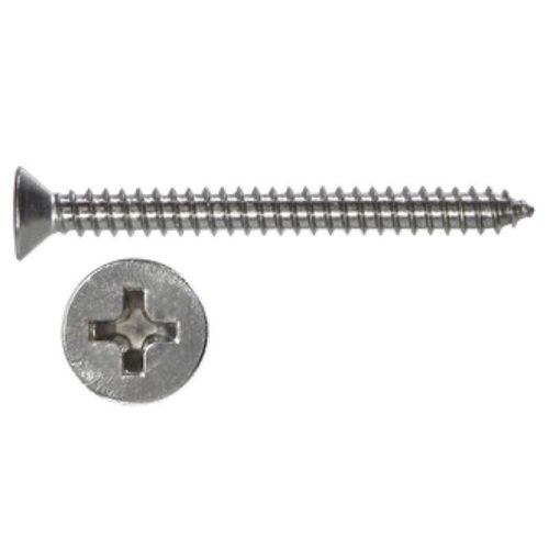 Parafuso Auto Atarraxante Philips Inox Cabeça Chata DIN7982 4,8 x 9,5mm Embalagem com 250 Unidades