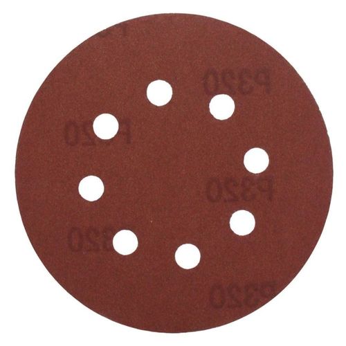 Lixa Disco para Madeira com 8 Furos 125mm G80 Embalagem com 10 Unidades
