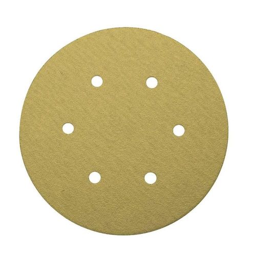 Disco de Lixa Gran-Fel com 6 Furos Gold 150mm G320 Embalagem com 10 Unidades