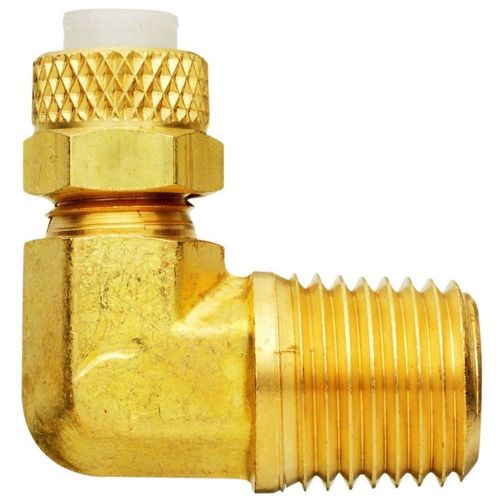 Cotovelo Macho de Nylon Polifloor 1/ 4” x 1/ 4” NPT Embalagem com 5 Unidades