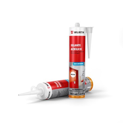 Selante Acrílico para Fissuras Branco 280ml Embalagem com 1 Unidade