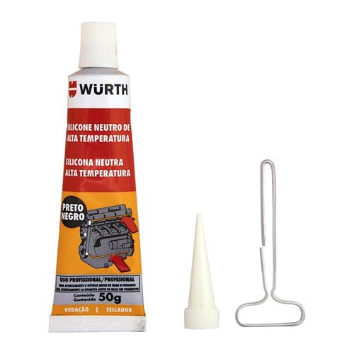 Silicone Neutro para Alta Temperatura Preto 50g