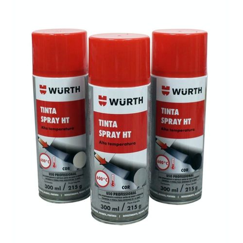 Tinta Spray para Alta Temperatura Preto Fosco 300ml