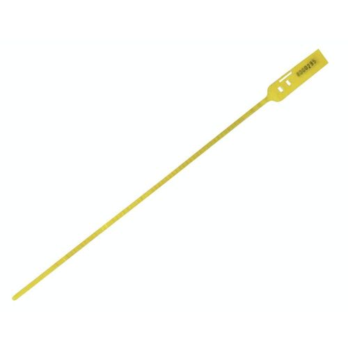 Lacre de Segurança em Polipropileno Amarelo 30cm Embalagem com 100 Peças