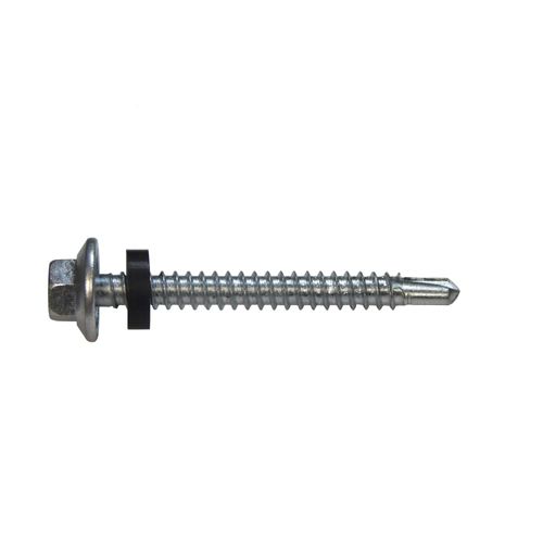 Parafuso Cabeça Sextavada Auto Brocante com Arruela de Vedação EPDM 5,5mm x 1” Caixa 250 Unidades