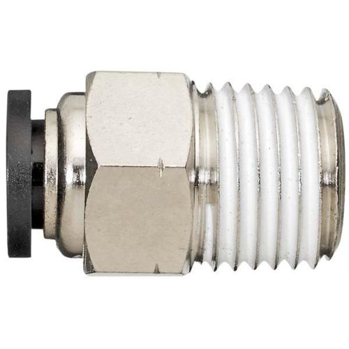 Conector Macho Instantâneo de Metal para Tubo de 8mm x 1/8” NPT Embalagem com 5 Unidades
