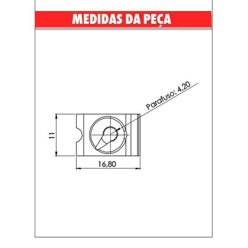 Porca Rap 4,2X11X17 Universal Embalagem com 10 Unidades