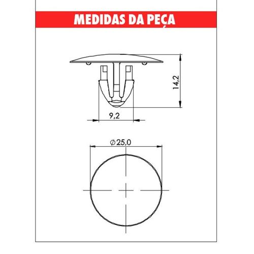 Grampo Manta Capo Corolla/Prius/Rav4 Embalagem com 10 Unidades