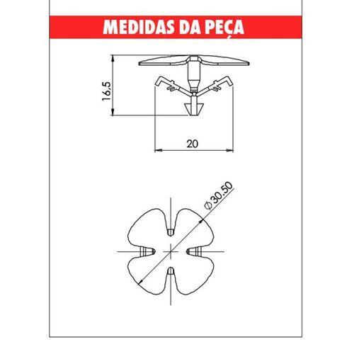 Grampo Manta Capo City/Civi com Crv Embalagem com 10 Unidades