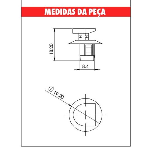 Grampo Lanterna Corolla (15/17) Embalagem com 10 Unidades
