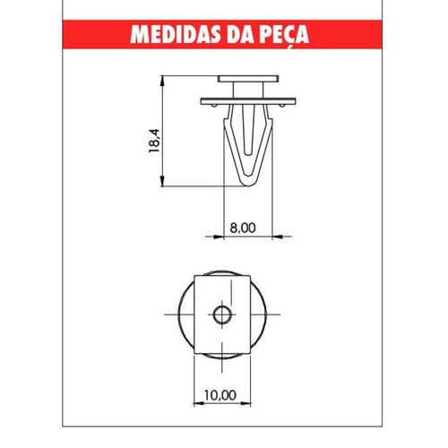 Grampo Grelha Churrasqueira Civi com Fit Embalagem com 10 Unidades