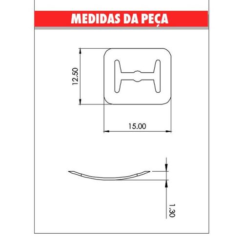 Grampo Metal Emblema E Moldura Advent Fiat Embalagem com 10 Unidades