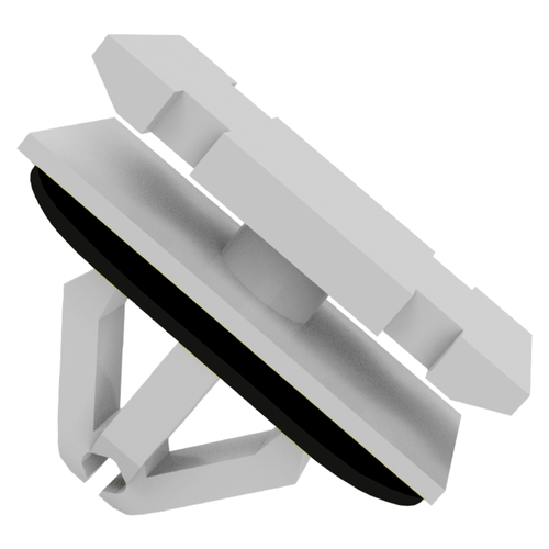 Grampo Moldura Para-Lama Jeep Compass - Branco com Espuma Embalagem com 10 Unidades